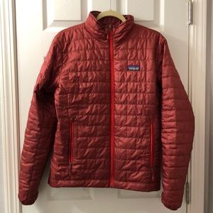 NWOT Patagonia Nano Puff jacket red orange men’s S